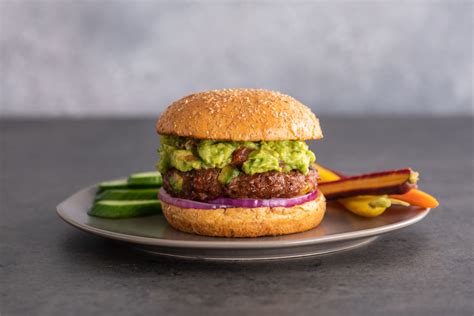 Veggie Guacamole Burger Recipe By C